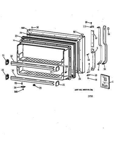Freezer door