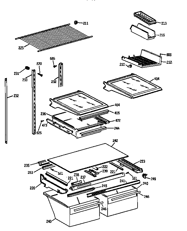 Shelf parts