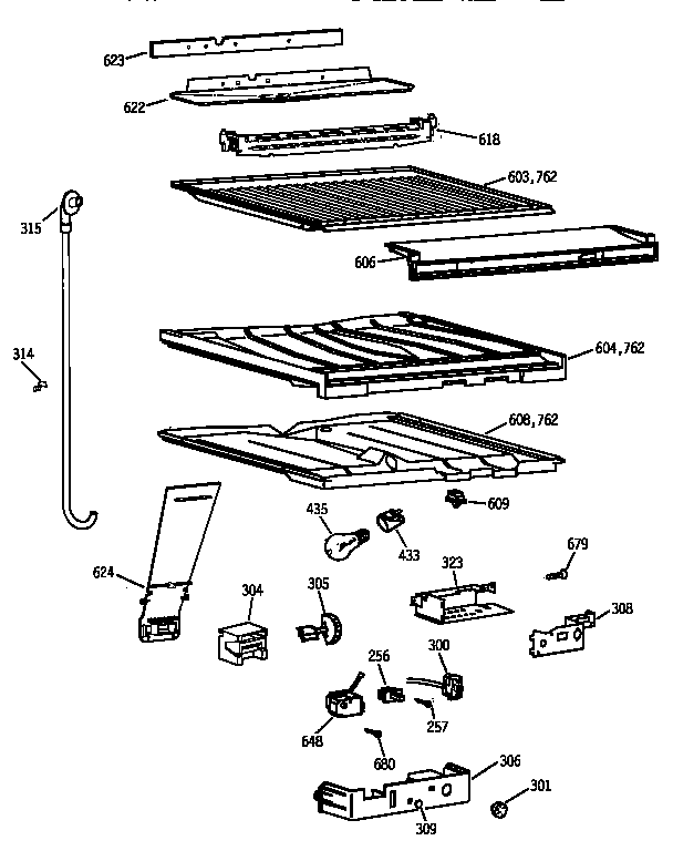 Compartment separator parts