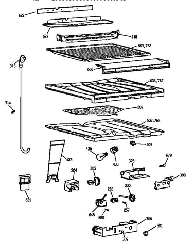 Compartment separator parts