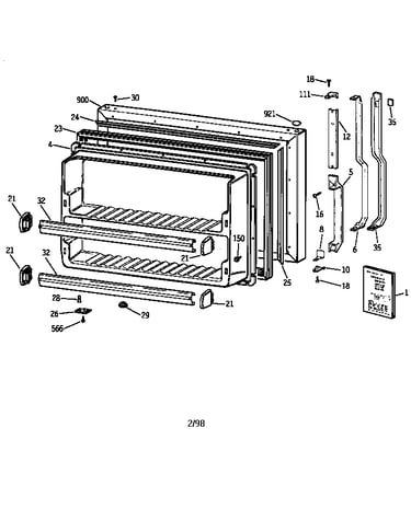 Freezer door