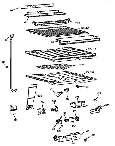 Compartment separator parts