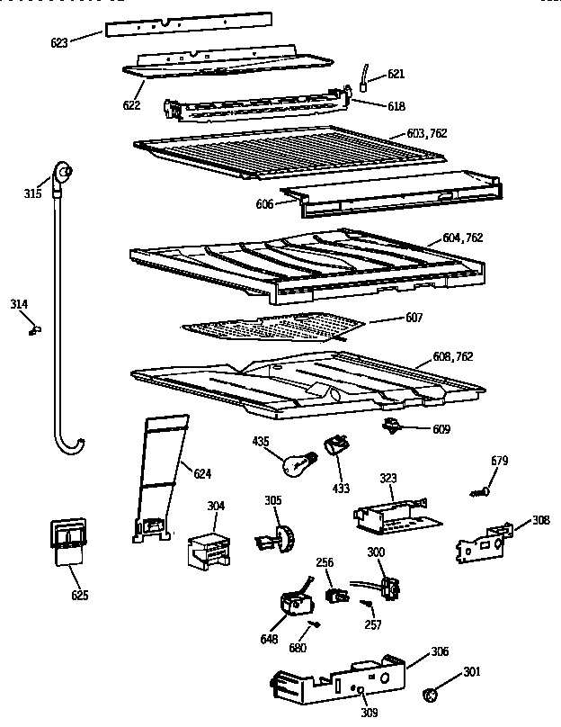 Compartment separator parts