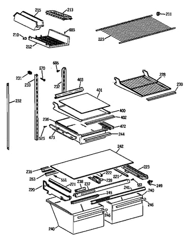 Shelf parts