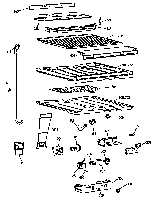 Compartment separator parts