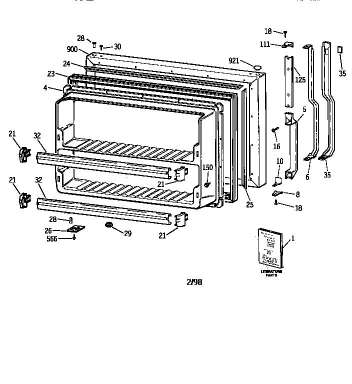 Freezer door