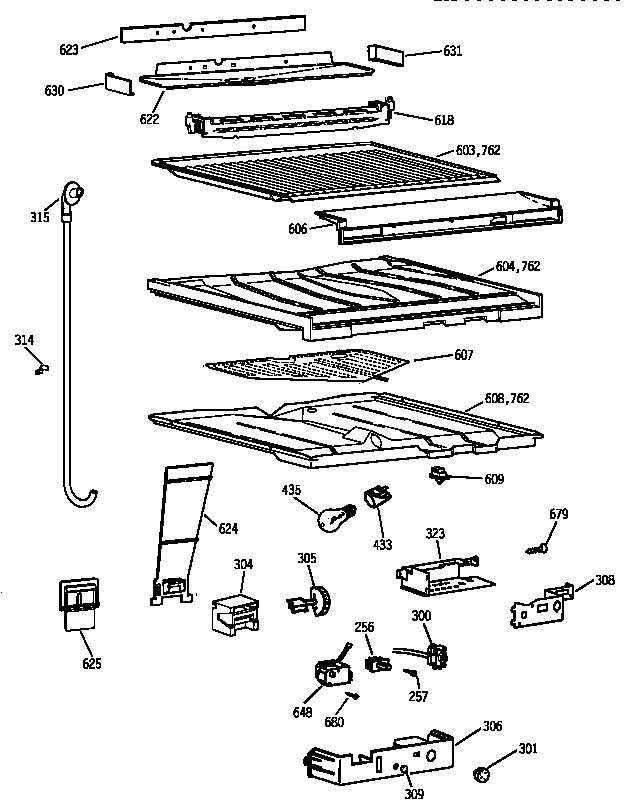 Compartment separator parts