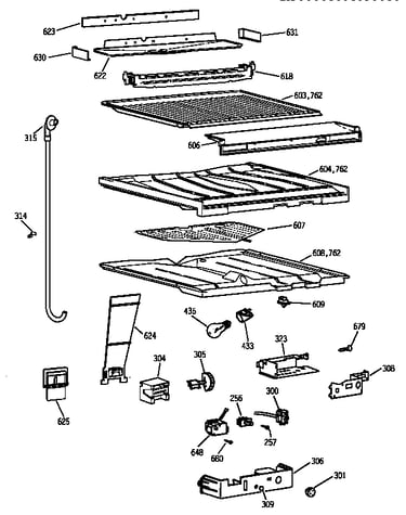 Compartment separator parts