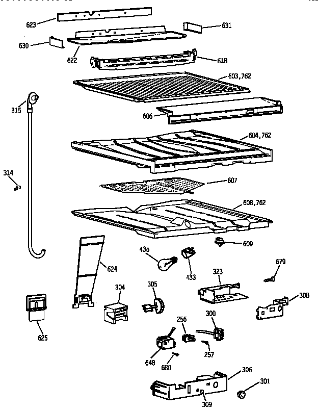 Compartment separator parts