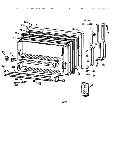 Freezer door