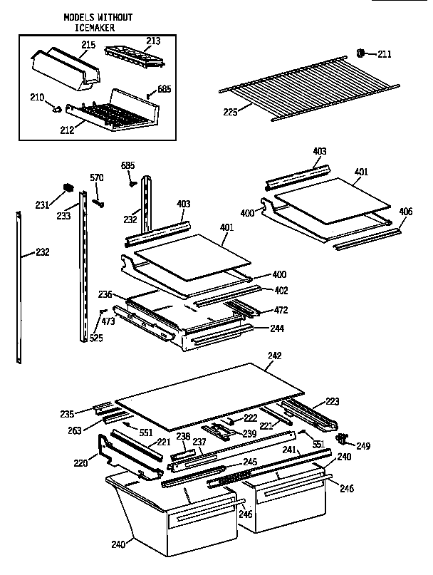 Shelf parts