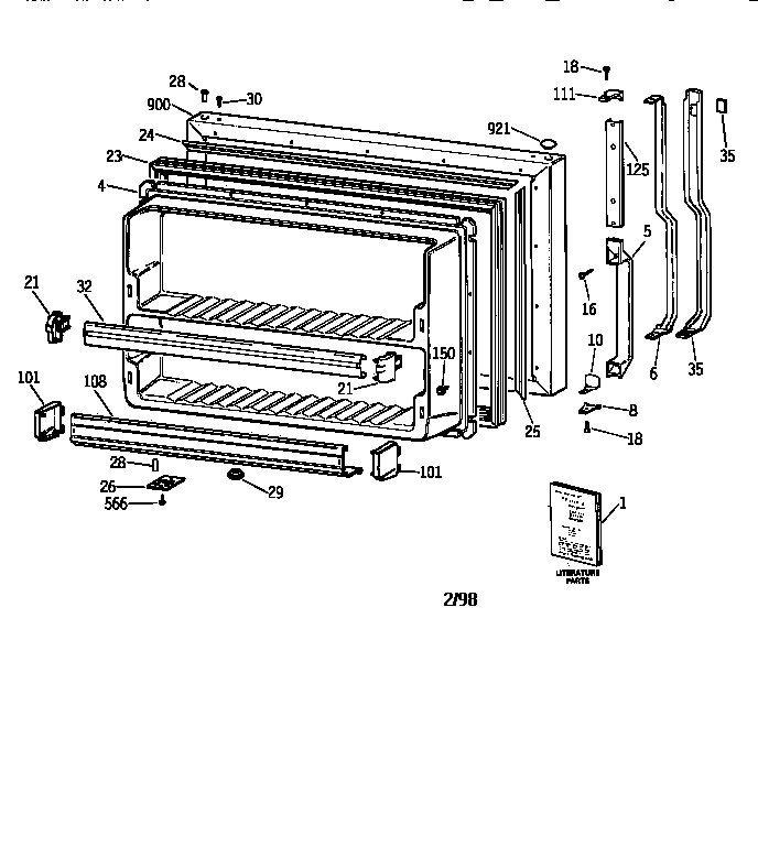 Freezer door