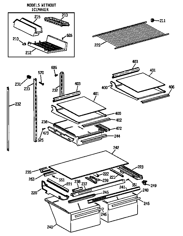 Shelf parts