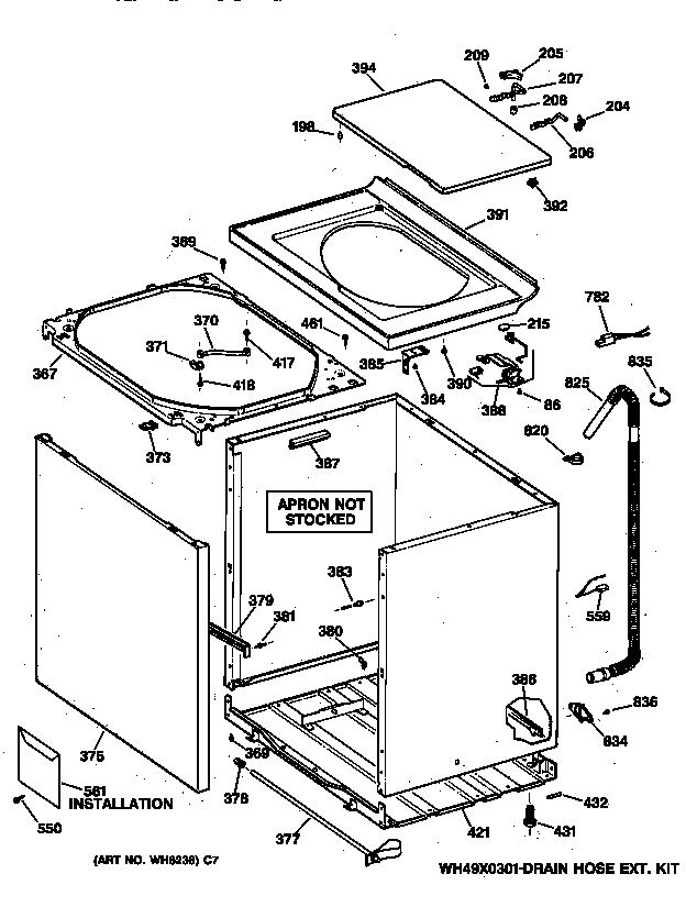 Cabinet, cover & front panel