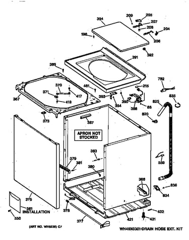 Cabinet, cover & front panel