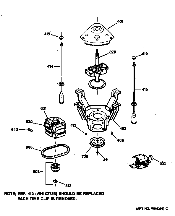 Suspension, pump & drive components