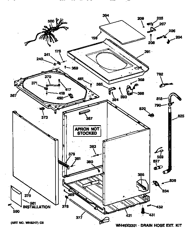 Cabinet, cover & front panel
