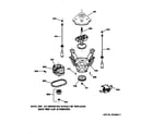GE WCCB1030TAAC suspension, pump & drive components diagram