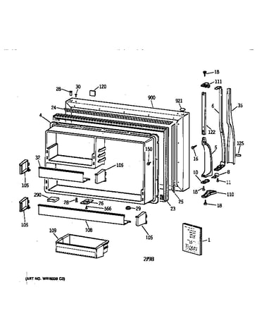 Freezer door