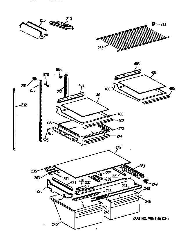 Shelf parts