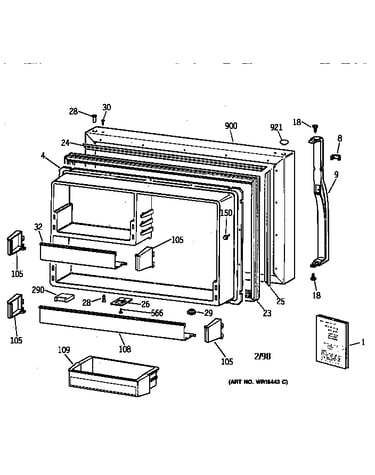 Freezer door