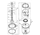 Kenmore 11028299890 agitator, basket and tub diagram