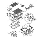 Kenmore 25368832791 shelves and accessories diagram
