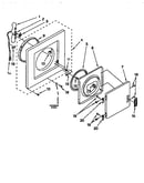 Dryer front panel and door
