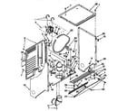 Whirlpool LTE5243DZ0 dryer cabinet and motor diagram