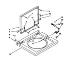 Whirlpool LTE5243DZ0 washer top and lid diagram