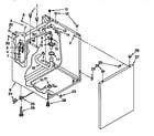 Whirlpool LTE5243DQ0 washer cabinet diagram