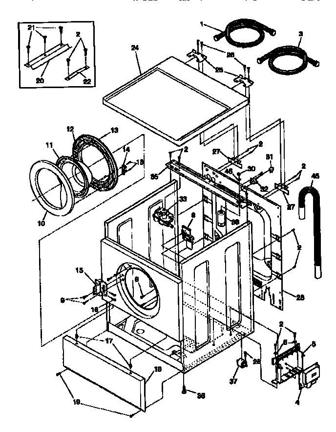 CABINET, DOOR AND TOP