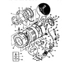 Frigidaire FWT445GC tub and motor diagram