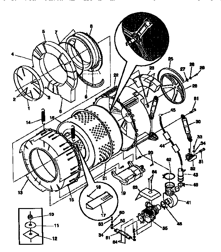 Tub and motor