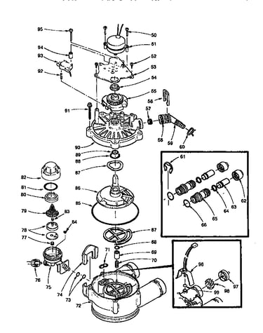 Water softener valve assembly