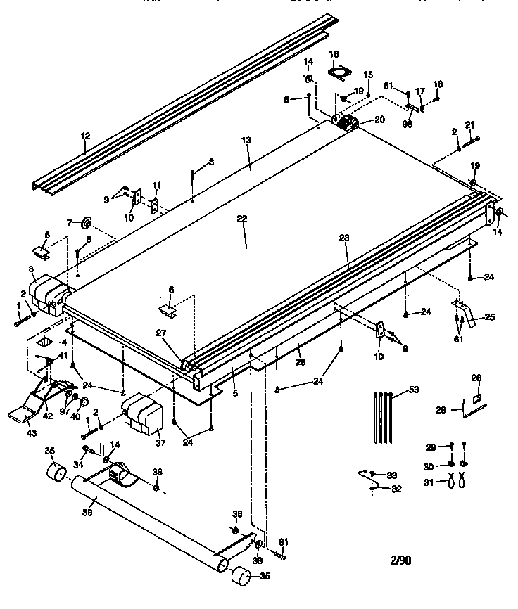 Walking belt assembly