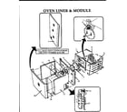Thermador CT130N-03 oven liner and module diagram