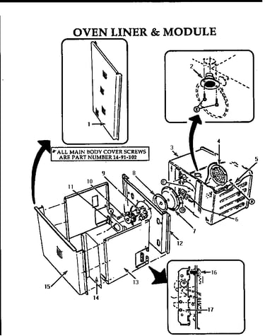 Oven liner and module