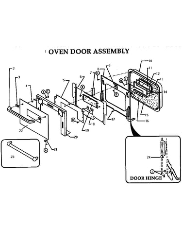 Oven door assembly
