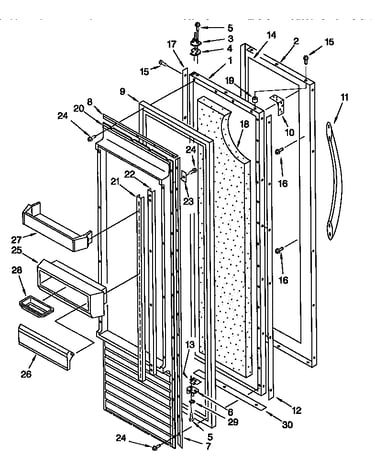 Refrigerator door