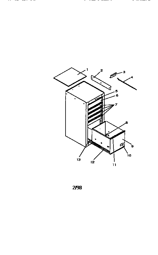 6 drawer prof. side cabinet