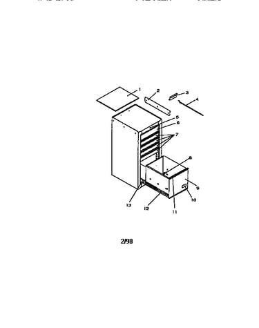 6 drawer prof. side cabinet