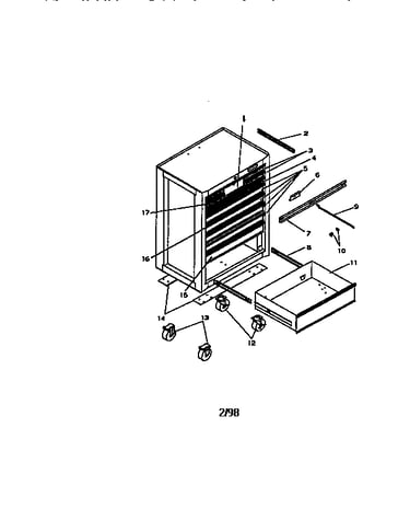 12 drawer prof. roll-away