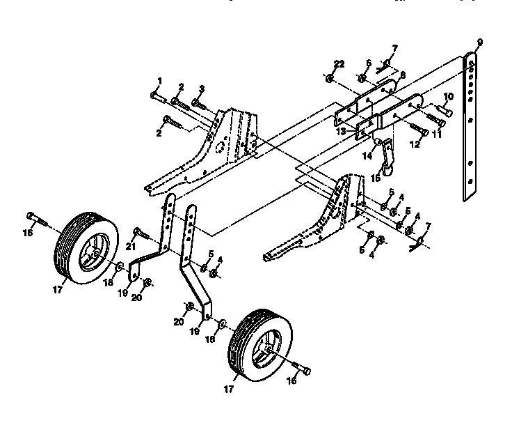 Wheel and depth stake assembly
