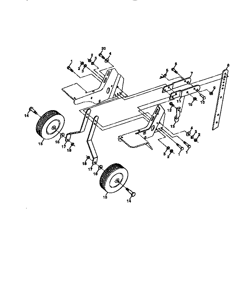 Wheel and depth stake assembly