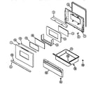 Maytag MER4820AAW door/drawer diagram