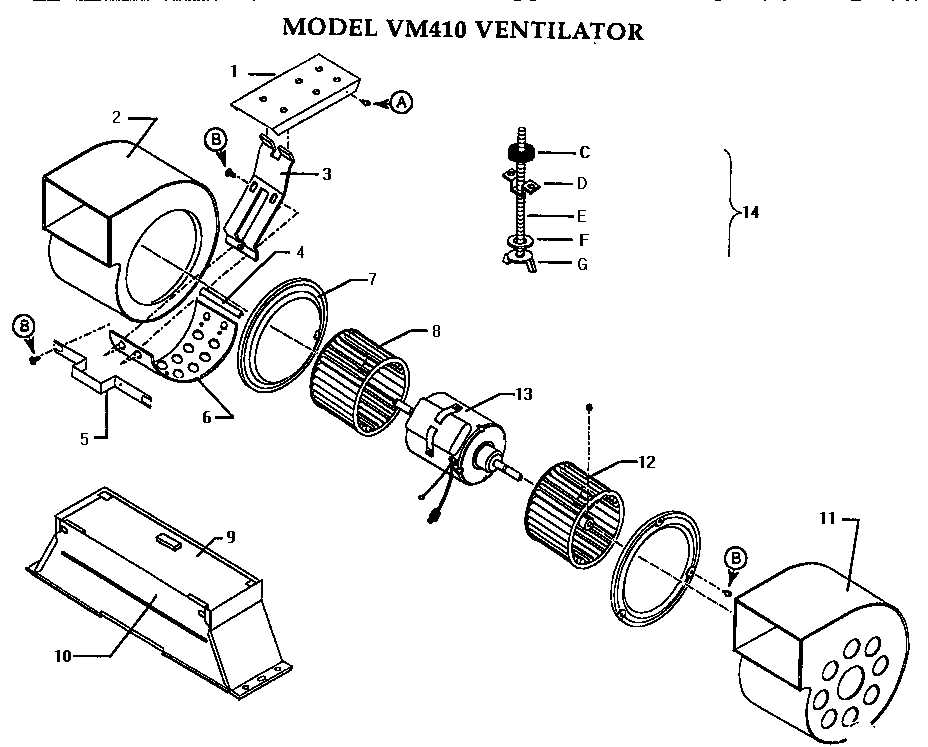 Model vm410 ventilator