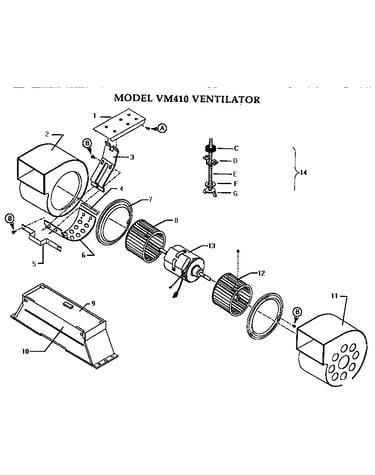 Model vm410 ventilator