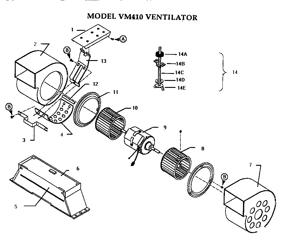 Model vm410 ventilator