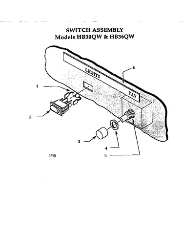 Switch assembly mod. hb30qw/36qw